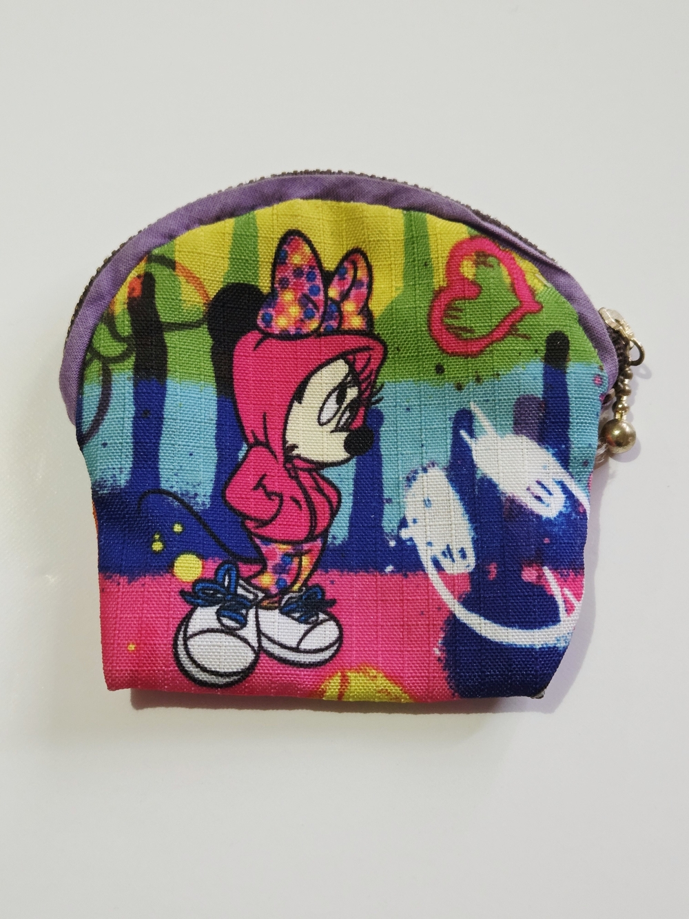 *4 for $20* Minnie Mouse Punk Graffitti Multicolor Coin Pouch